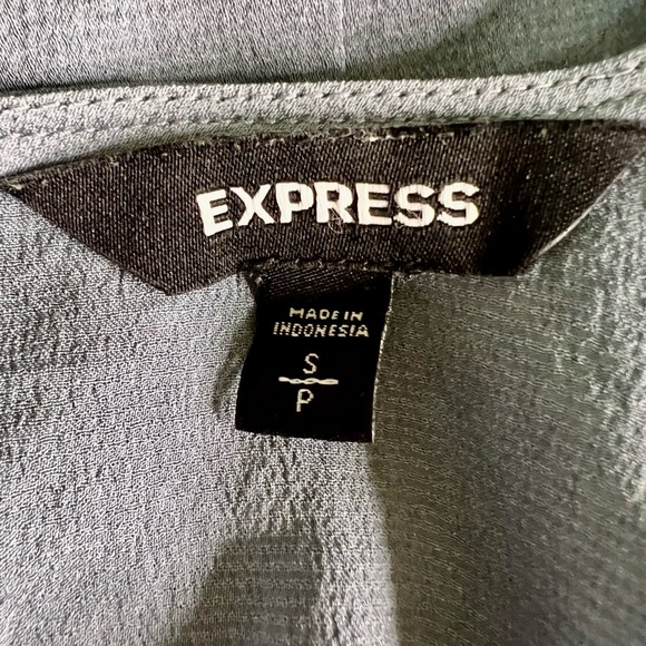 Ruffled Short Sleeve Blue Gray Blouse Top for Women Size S Small - Picture 7 of 8